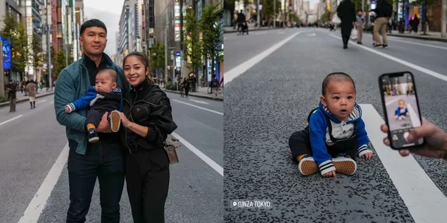 Senang Traveling Sejak Bayi, 8 Potret Baby Izz Liburan ke Jepang Bareng Nikita Willy dan Indra Priawan - Gayanya Mirip Sang Ayah