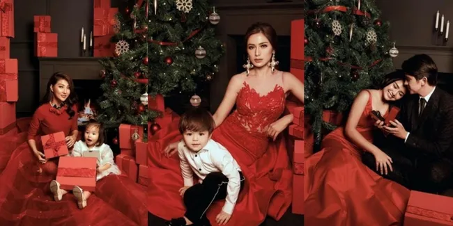 Serba Merah, Elegannya Pemotretan Spesial Natal Para Seleb
