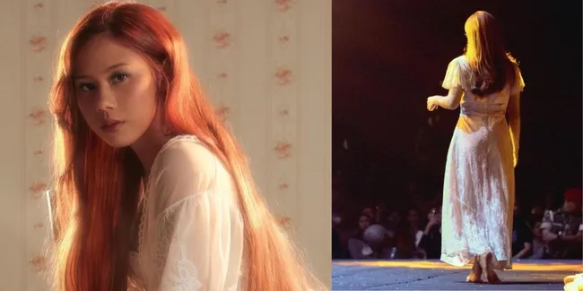 Sering Nyeker Meski Pakai Dress, Berikut 9 Potret Menawan Nadin Amizah Saat Manggung  