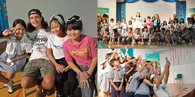 Seru! Cast Film 'KU LARI KE PANTAI' Kunjungi Sebuah Sekolah