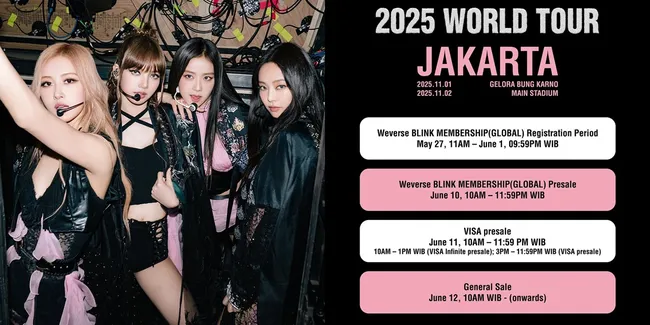 Siap-Siap War, Tiket Konser BLACKPINK Bisa Dibeli Mulai Juni 2025