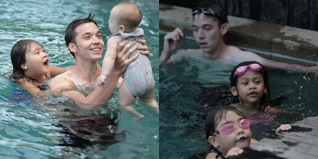 Stefan William Ajak Anak Berenang Bersama, Lihat Keseruan Mereka!