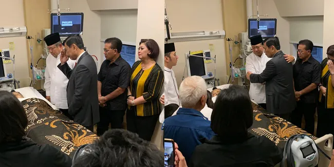 Suasana di Rumah Sakit Tempat Mendiang Ibu Ani Disemayamkan