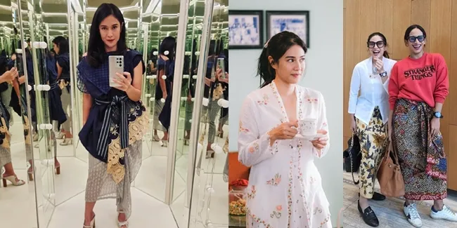 Super Fashionable, Intip Gaya Dian Sastro Pakai Kebaya dan Kain Batik Untuk OOTD Sehari-hari