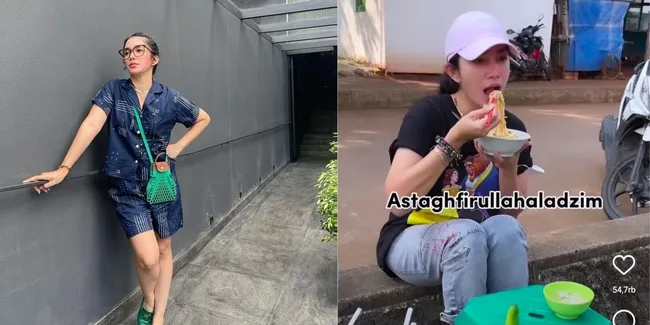 Tak Hanya Hobi Belanja ke Pasar Tradisional, Intip 8 Potret Serunya Ussy Sulistiawaty Makan di Pinggir Jalan