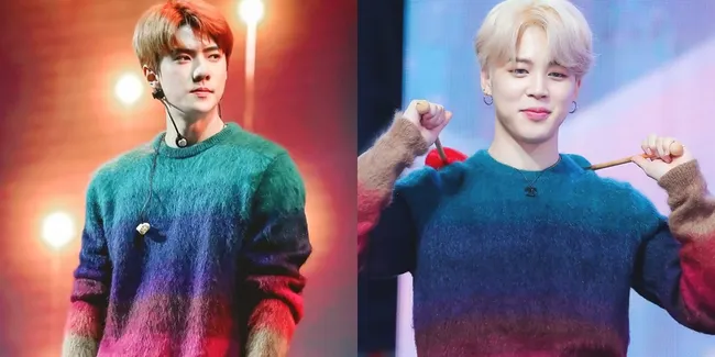 Tak Hanya Sekali, Sehun EXO dan Jimin BTS Pakai Baju Kembar!