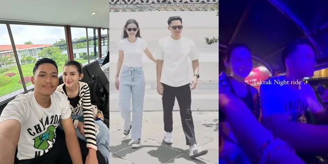 Tak Ikut Ashanty ke Korea, 10 Potret Azriel Hermansyah dan Sarah Menzel Nikmati Liburan di Thailand