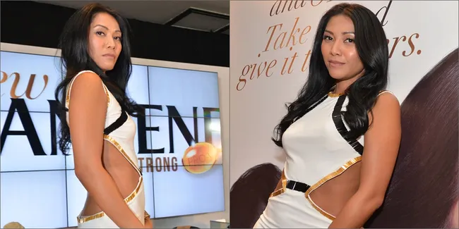 Tak Lagi Muda, Anggun C Sasmi Pamer Perut dan Punggung Kecangnya