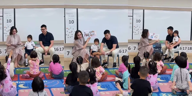 Tetap Kompak Meski Sudah Bercerai, 7 Potret Shandy Aulia dan David Herbowo ke Sekolah Claire - Bacakan Cerita di Kelas si Kecil