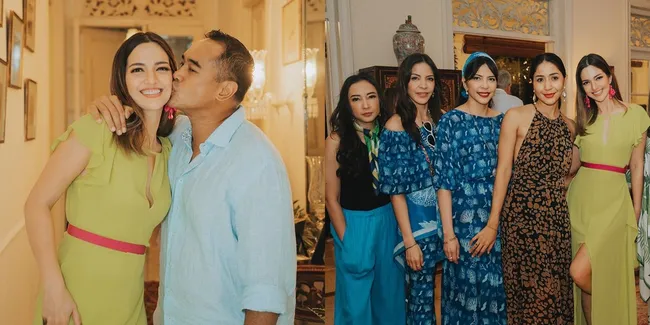 Usai Dihujat Outfitnya Saat Arisan, Ini 10 Potret Nia Ramadhani Tampil Berkelas Bak Sosialita di Acara Ulang Tahun - Pamer Kaki Jenjang di Balik High Slit