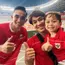 7 Potret Levian Anak Rizky Billar Nonton Timnas Sepak Bola