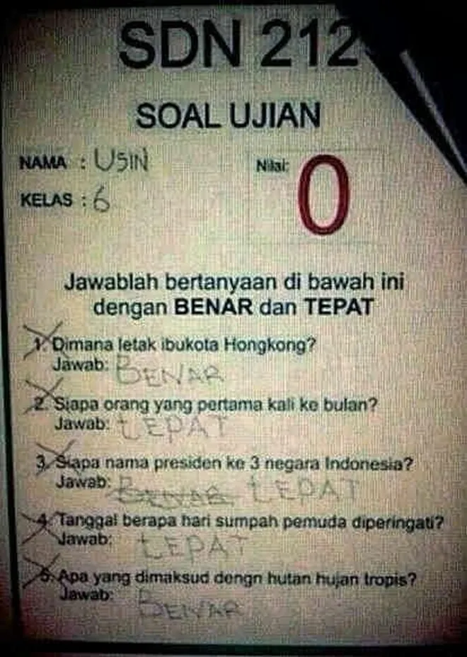 FOTO Jawaban Soal Ujian Paling Konyol Awas Jangan Kamu FOTO Jawaban Soal Ujian Paling Konyol Awas Jangan Kamu
