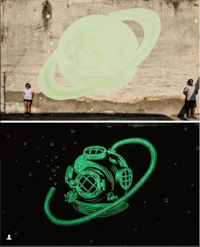 Keren! Graffiti Buatan Seniman Ini Menyala Saat Matahari ...