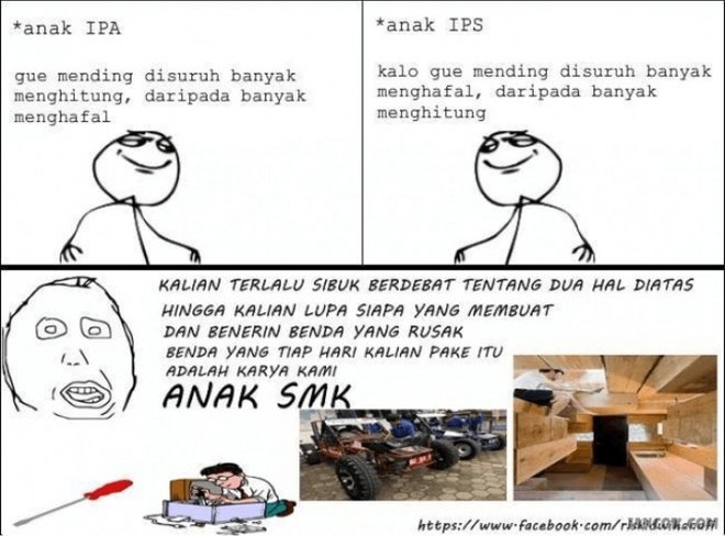 Nostalgia SMA Foto Meme Meme Anak IPA VS IPS Ini Bikin 