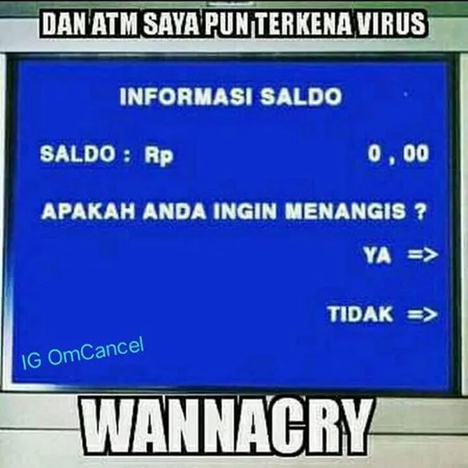 Meem Ransom Memes Wanna Cry Virus Cartoon Crying Virus In A Jail Prays In The