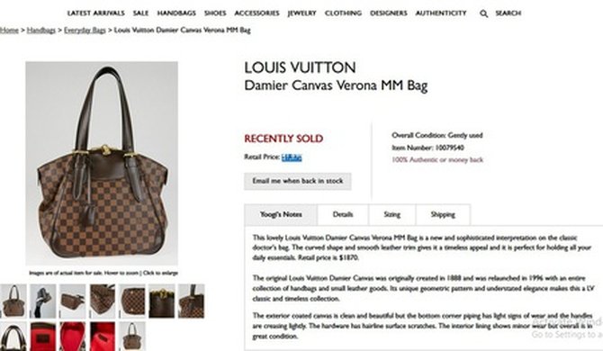Louis Vuitton Damier Canvas Verona MM Bag - Yoogi's Closet