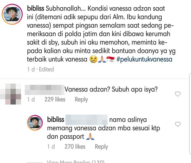 Kata Bibi soal nama Vanessa Angel