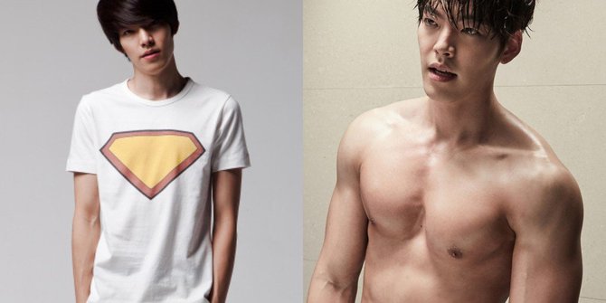 Perbedaan tubuh Kim Woo Bin, sebelum dan sesudah latihan © allkpop.com