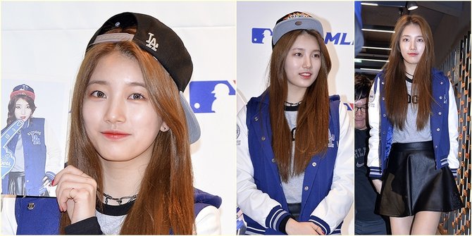 Suzy is a sporty gal in new pictures for 'MLB