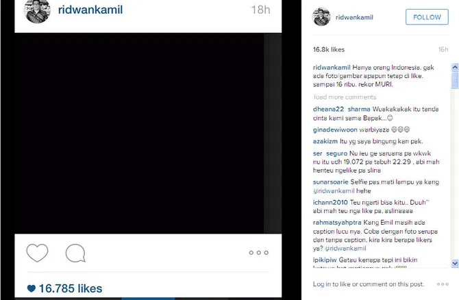 gokil parah, ridwan kamil buat rekor muri cuma pakai instagram?