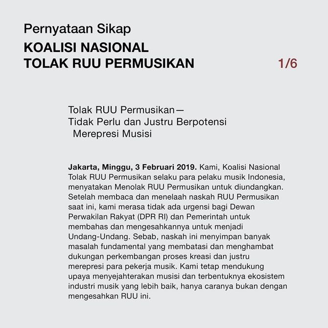 ramai polemik ruu permusikan, apa saja yang perlu kamu tahu?