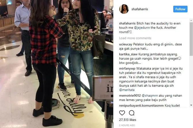 diduga selingkuhan faisal harris, jennifer dunn kena labrak di depan umum