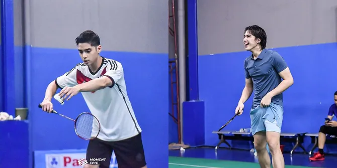 10 Potret Aksi Al Ghazali dan El Rumi Main Bulu Tangkis, Tetap Ganteng Meski Keringat Bercucuran