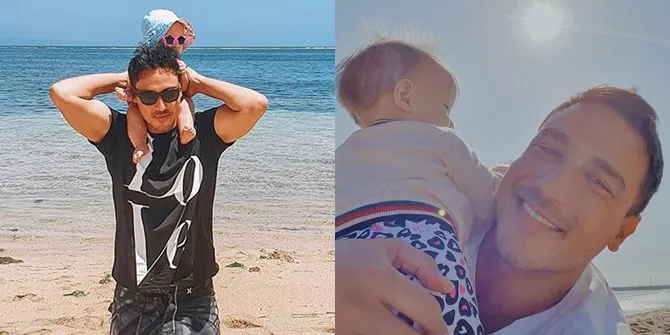 10 Potret Gaya Hot Daddy Hamish Daud Saat Asuh Baby Zalina, Quality Time di Rumah Sampai Main ke Pantai