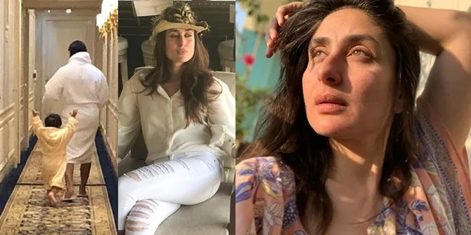 11 Foto Kareena Kapoor Kala Lockdown Corona, Selfie No Makeup - Jahil ke Taimur