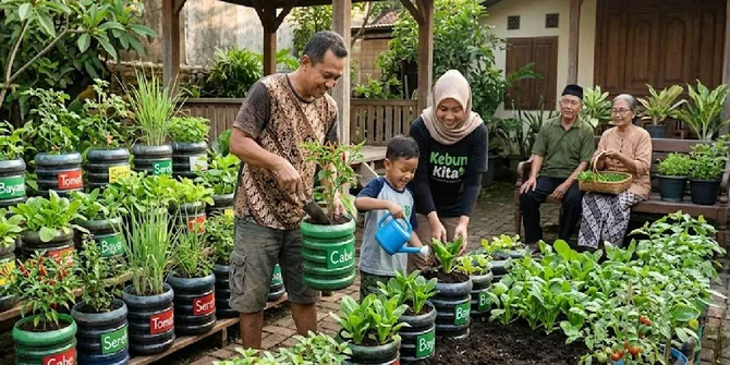 5 Cara Membuat Kebun Pangan Keluarga dari Galon Bekas, Solusi Menanam Sayur di Lahan Sempit