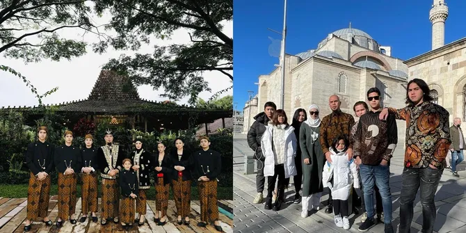 7 Potret Ahmad Dhani dan Mulan Jameela Bareng 7 Anaknya, Paras Good Looking Semua