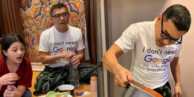 7 Potret Anang Hermansyah Buka Puasa Bersama Keluarga, Tampil Sederhana Bersarung dan Kaos yang Tulisannya Bikin Salfok