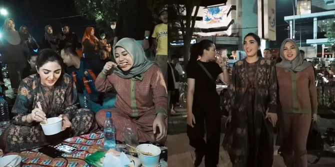 7 Potret Aurel Hermansyah dan Ashanty Mudik ke Jember, Asyik Nongkrong di Pasar Malam - Dikerubungi Banyak Warlok