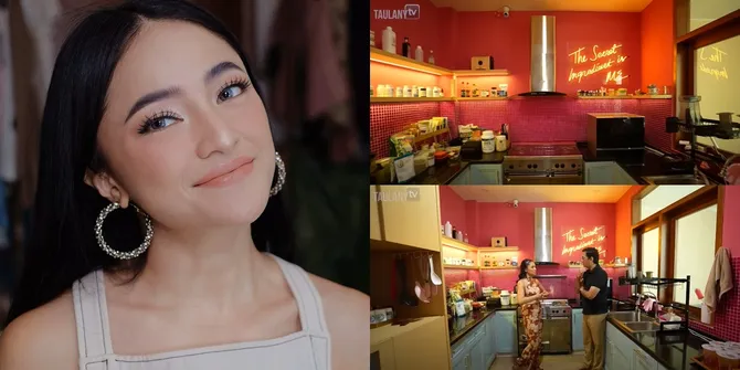 7 Potret Dapur Marshanda yang Berdesain Unik, Instagramable Bernuansa Serba Pink - Salfok Ada Resep Pembersih Alami