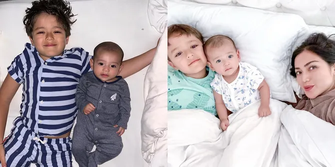 7 Potret Sayangnya El Barack Anak Jessica Iskandar ke Adik, Suapi Baby Don dengan Telaten