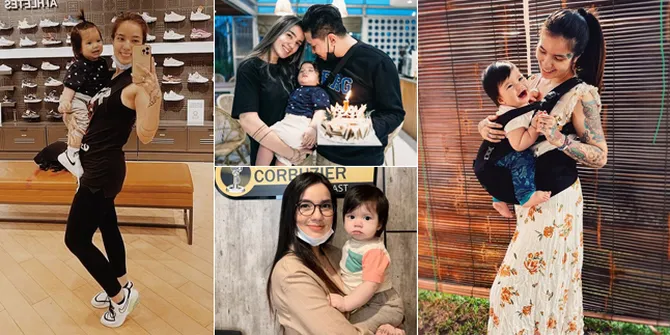 7 Potret Sheila Marcia Saat Gendong Putra Bungsunya, Hot Mom Cantik Bertato