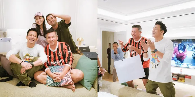 7 Potret The Dudas Minus One Beri Kejutan Anniversay Pernikahan Raffi Ahmad, Kompak Tengah Malam ke Rumah Andara