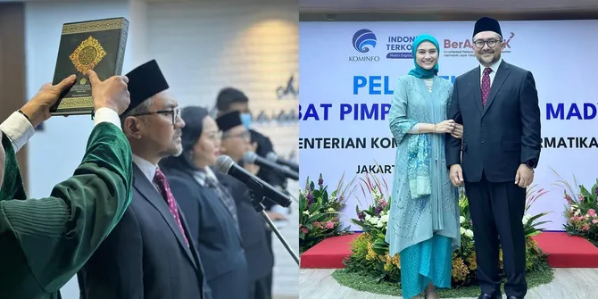 7 Potret Zee Zee Shahab Dampingi Prabu Revolusi yang Dilantik Jadi Dirjen IKP Kemenkominfo, Banjir Ucapan Selamat