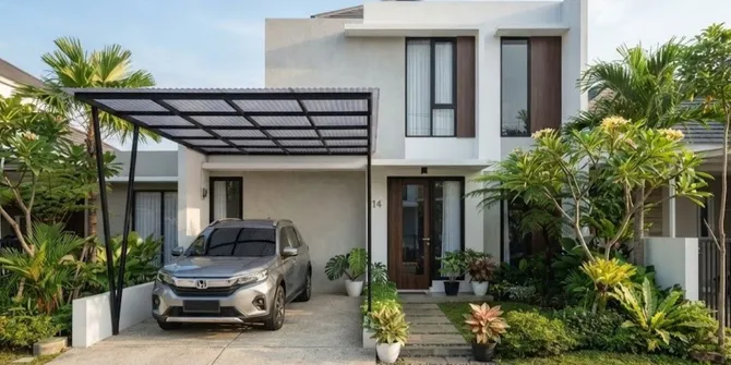 8 Desain Carport Rumah Kecil untuk Satu Mobil, Bikin Fasad Tetap Estetik dan Lega