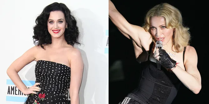 Adu Pose Hot, Madonna - Katy Perry 'Bakar' Majalah V