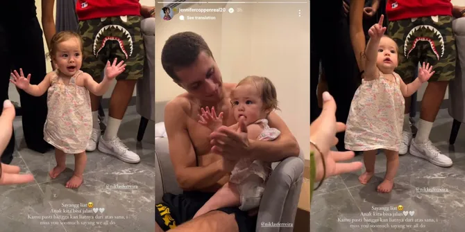 Baru Ditinggal Beberapa Hari Oleh Mendiang Dali Wassink, Kamari Udah Bisa Berjalan - Jennifer Coppen: Sayang Kamu Pasti Bangga!