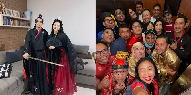 Beda dari yang Lain, Ini 7 Potret Hesti Purwadinata dan Sahabat Bukber Pakai Kostum Mainland Chinese  - Penuh Effort