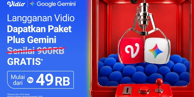 Beli Paket Vidio Dapatkan Akses Gratis Paket Plus Gemini 12 Bulan