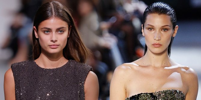 Bella Hadid Nekat Pose Bugil Bareng Taylor Hill di Atas Meja Makan