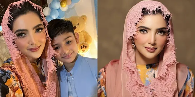 Cantiknya Adem, 7 Potret Penampilan Ashanty Berkerudung Pink di Akikah Anak Fairuz A Rafiq