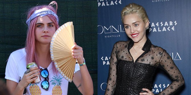 Cara Delevingne Ultah, Miley Cyrus Ucapkan Dengan Foto 