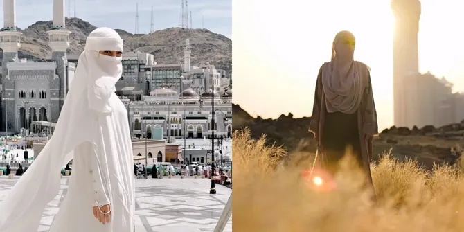 Celine Evangelista Tampil Bercadar saat Umrah, Akhirnya Terungkap Alasan Putuskan Mualaf