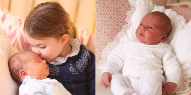 Cute! Putri Charlotte Gendong dan Cium Kening Pangeran Louis