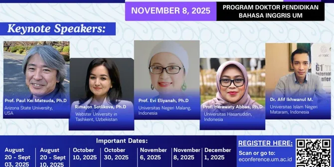 Departemen Sastra Inggris UM Sukses Gelar NEELLS ke-5 2025 dengan Pembicara Kaliber Internasional