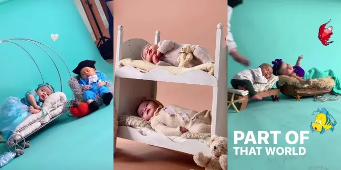 Dijodohkan Sejak Lahir, 11 Potret Gemasnya Baby Guzel dan Leslar Photoshoot Bareng - Bak Prewedding Didandani Ala Putri Negeri Dongeng Bersama Pangerannya